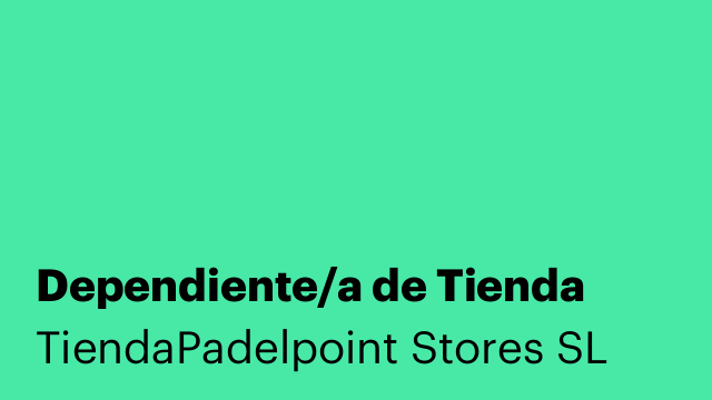 Dependiente/a de Tienda