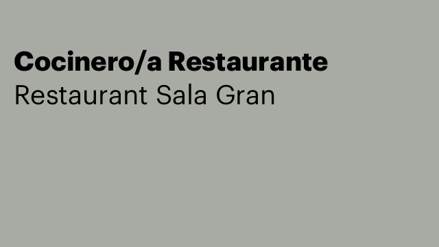 Cocinero/a Restaurante