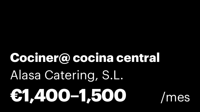 Cociner@ cocina central