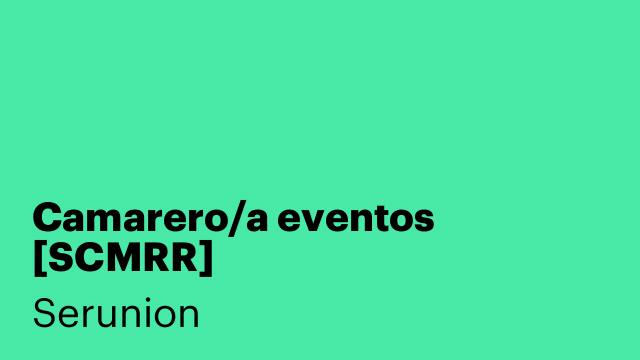 Camarero/a eventos [SCMRR]