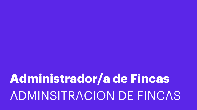 Administrador/a de Fincas