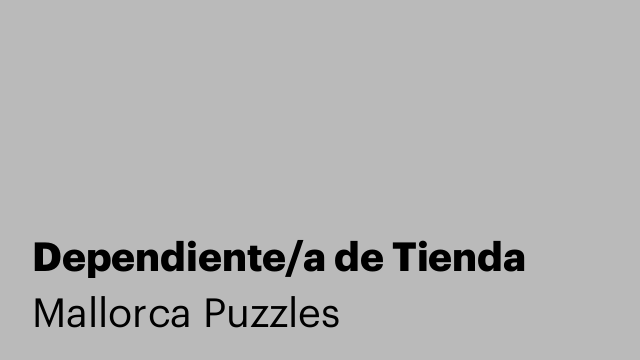 Dependiente/a de Tienda