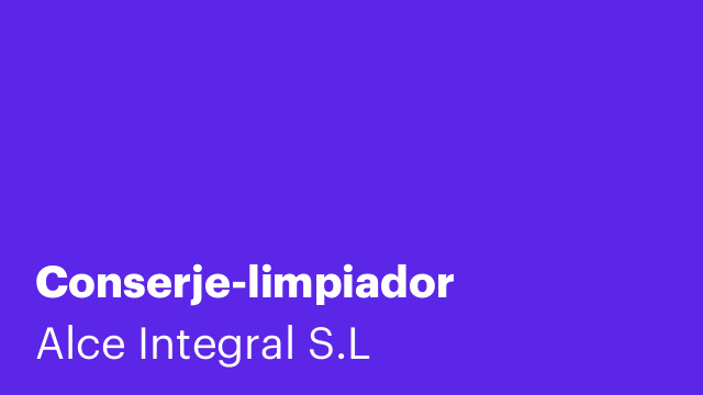 Conserje-limpiador