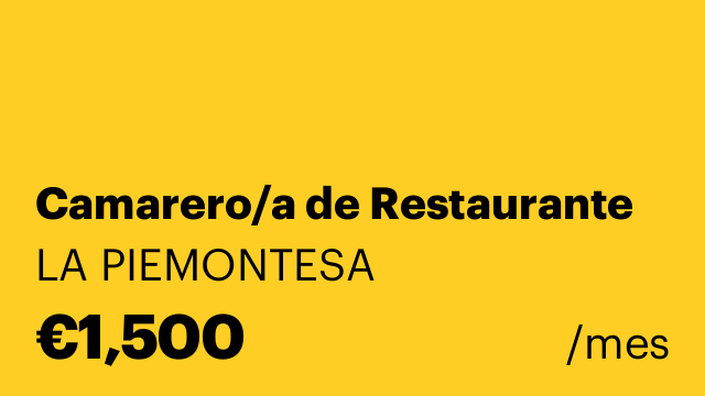 Camarero/a de Restaurante