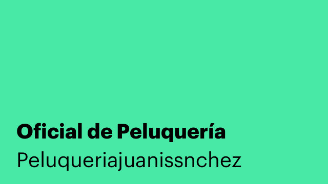 Oficial de Peluquería