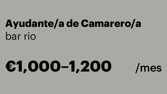 Ayudante/a de Camarero/a