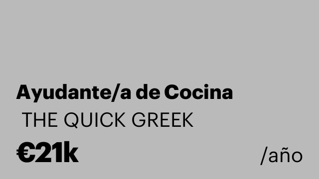 Ayudante/a de Cocina