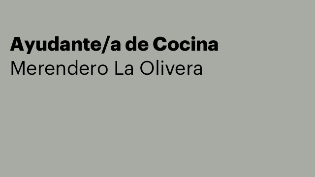 Ayudante/a de Cocina
