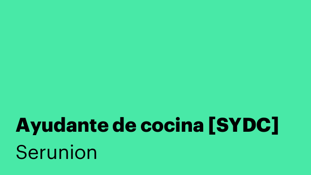 Ayudante de cocina [SYDC]