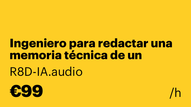 Ingeniero para redactar una memoria técnica de un amplificador de audio.