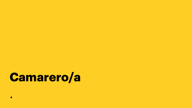 Camarero/a