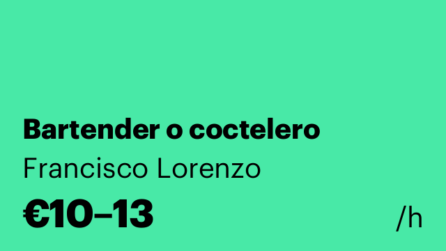 Bartender o coctelero