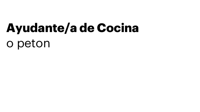 Ayudante/a de Cocina