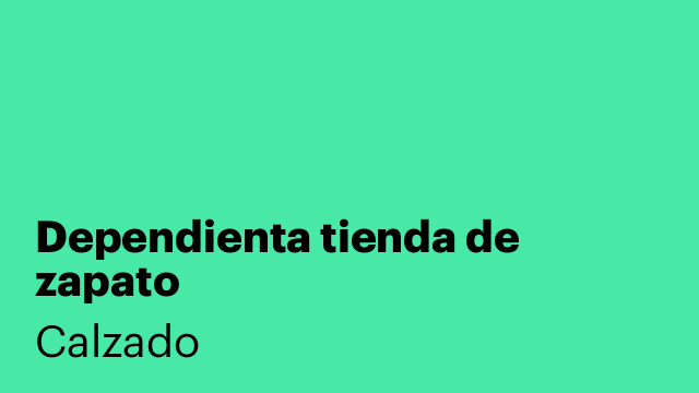 Dependienta tienda de zapato