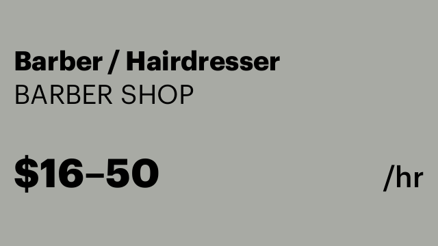 Barber / Hairdresser