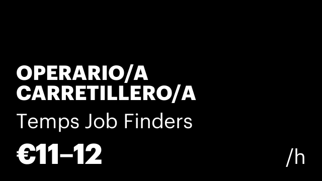 OPERARIO/A CARRETILLERO/A