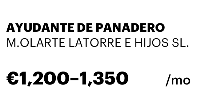 AYUDANTE DE PANADERO