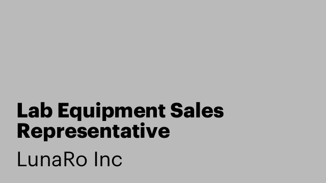 Lab Equipment Sales Representative
