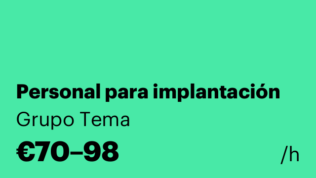 Personal para implantación