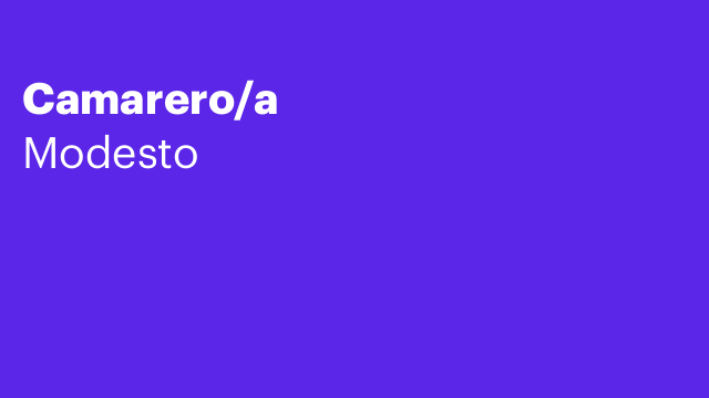 Camarero/a