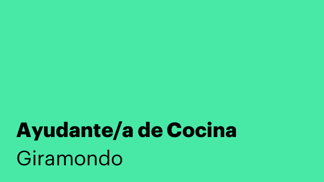 Ayudante/a de Cocina