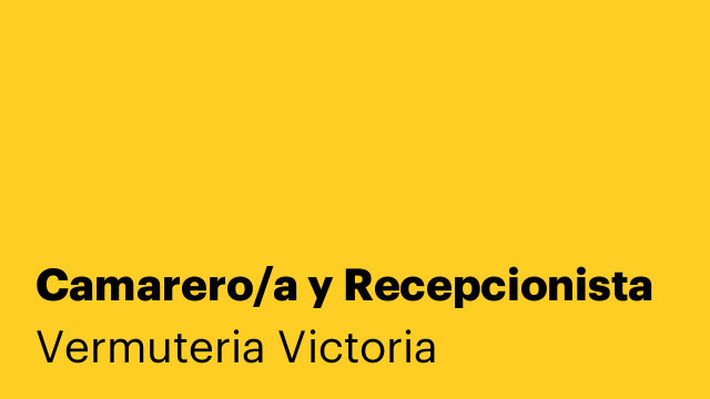 Camarero/a y Recepcionista