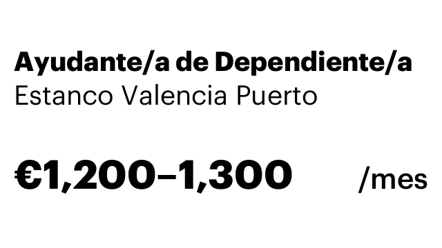 Ayudante/a de Dependiente/a