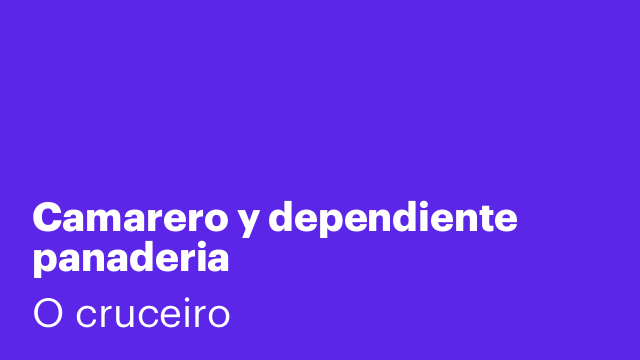 Camarero y dependiente panaderia