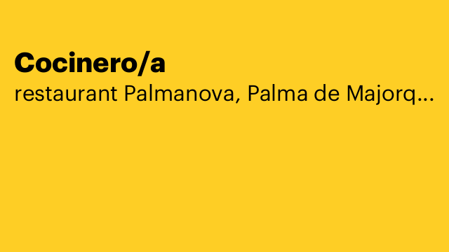 Cocinero/a
