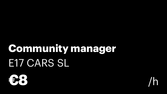 Community manager