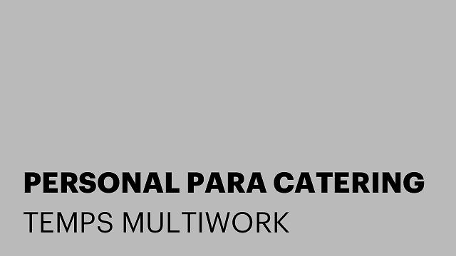 PERSONAL PARA CATERING
