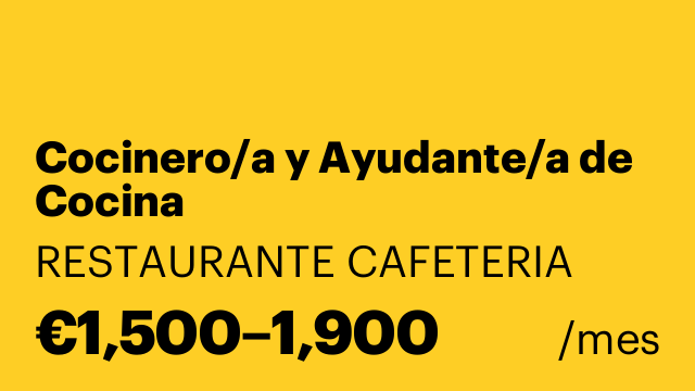 Cocinero/a y Ayudante/a de Cocina