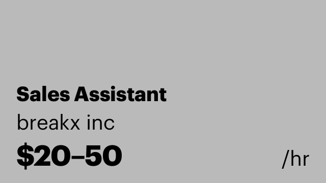 Sales Assistant