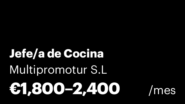 Jefe/a de Cocina