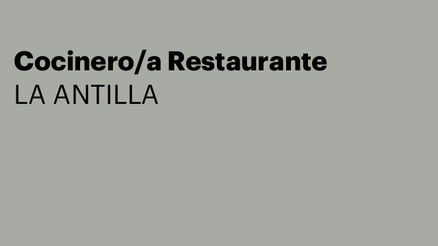 Cocinero/a Restaurante
