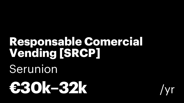 Responsable Comercial Vending [SRCP]
