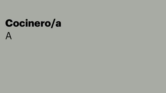 Cocinero/a
