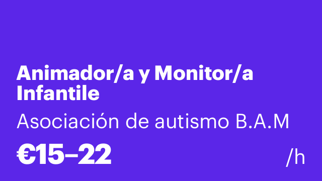 Animador/a y Monitor/a Infantile