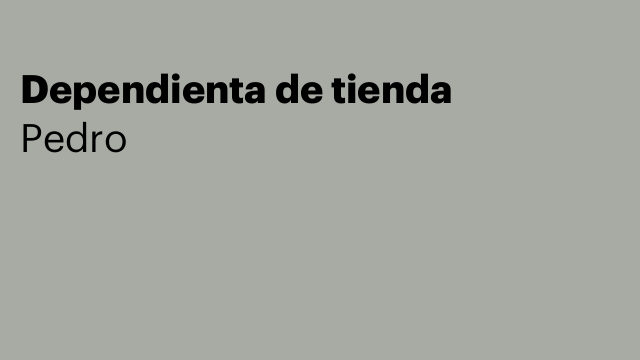Dependienta de tienda
