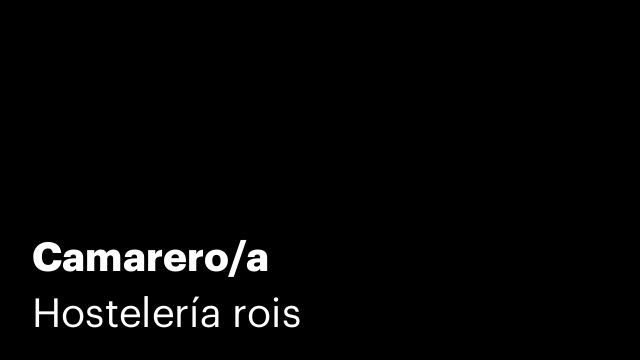 Camarero/a