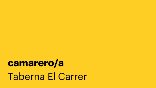 camarero/a