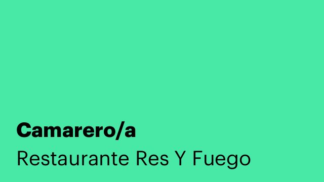 Camarero/a