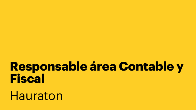 Responsable área Contable y Fiscal