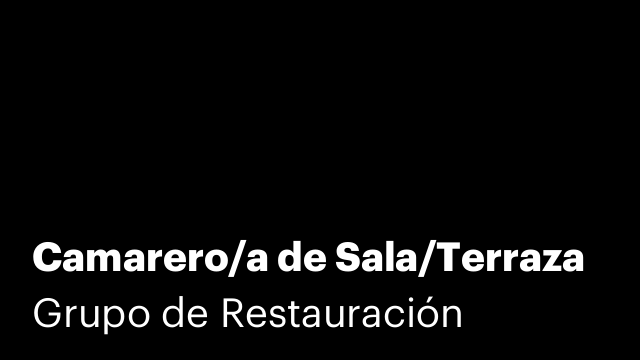 Camarero/a de Sala/Terraza