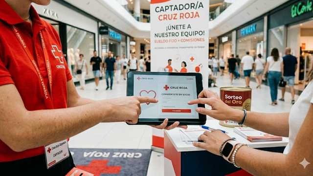 Captador/a Cruz Roja (Sueldo Fijo + Comisiones)