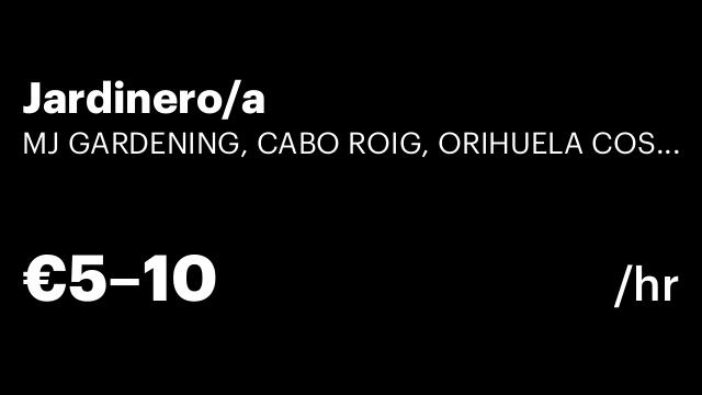 Jardinero/a