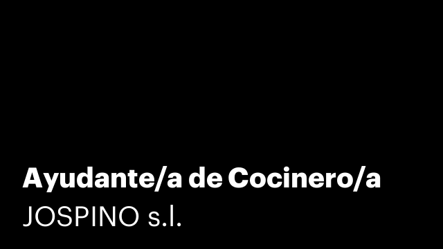 Ayudante/a de Cocinero/a