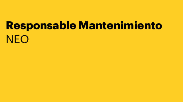 Responsable Mantenimiento