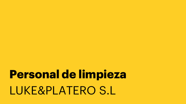 Personal de limpieza