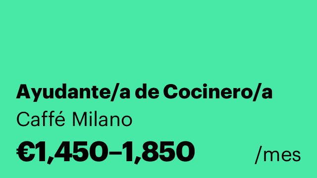 Ayudante/a de Cocinero/a